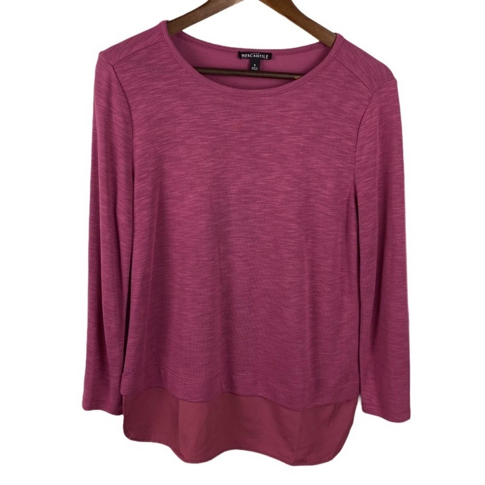 J Crew Mercantile Woven Hem T-Shirt